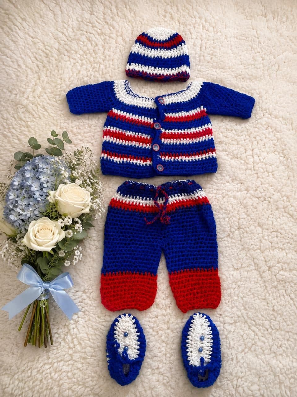 Handmade Baby Knitted Outfit Set